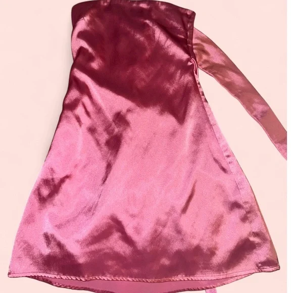 Princess Polly Pink Satin Mini Dress WORN ONCE - Picture 7 of 12